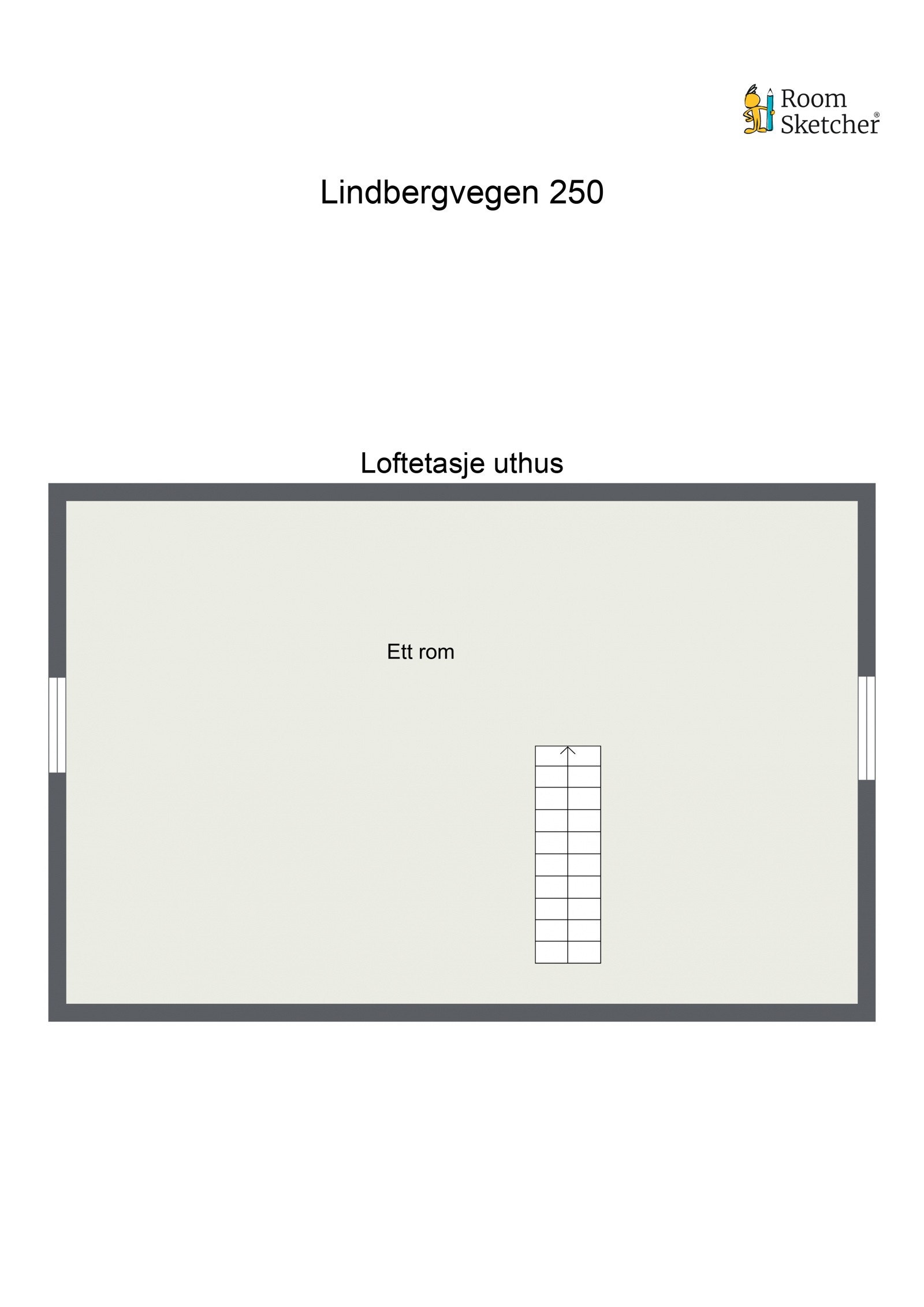 Plantegning loftsetasje uthus Galleribilde