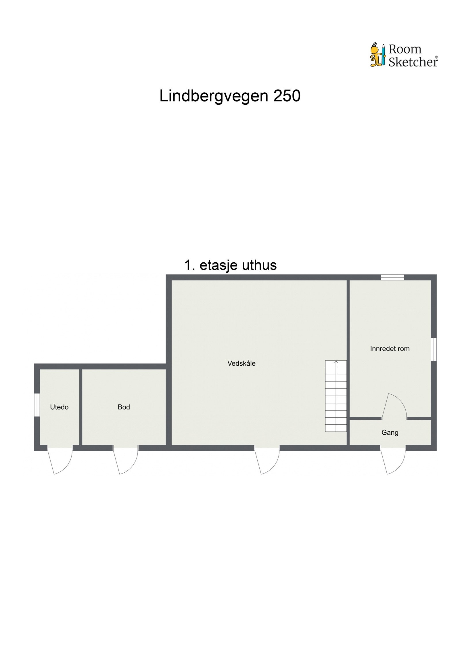 Plantegning 1. etasje uthus Galleribilde