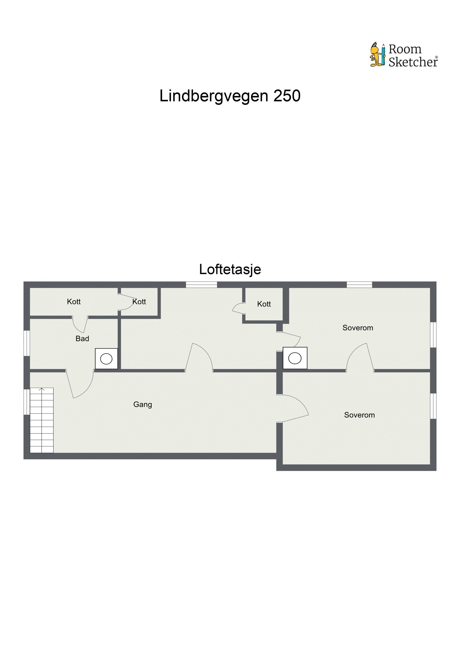 Plantegning loftsetasje Galleribilde