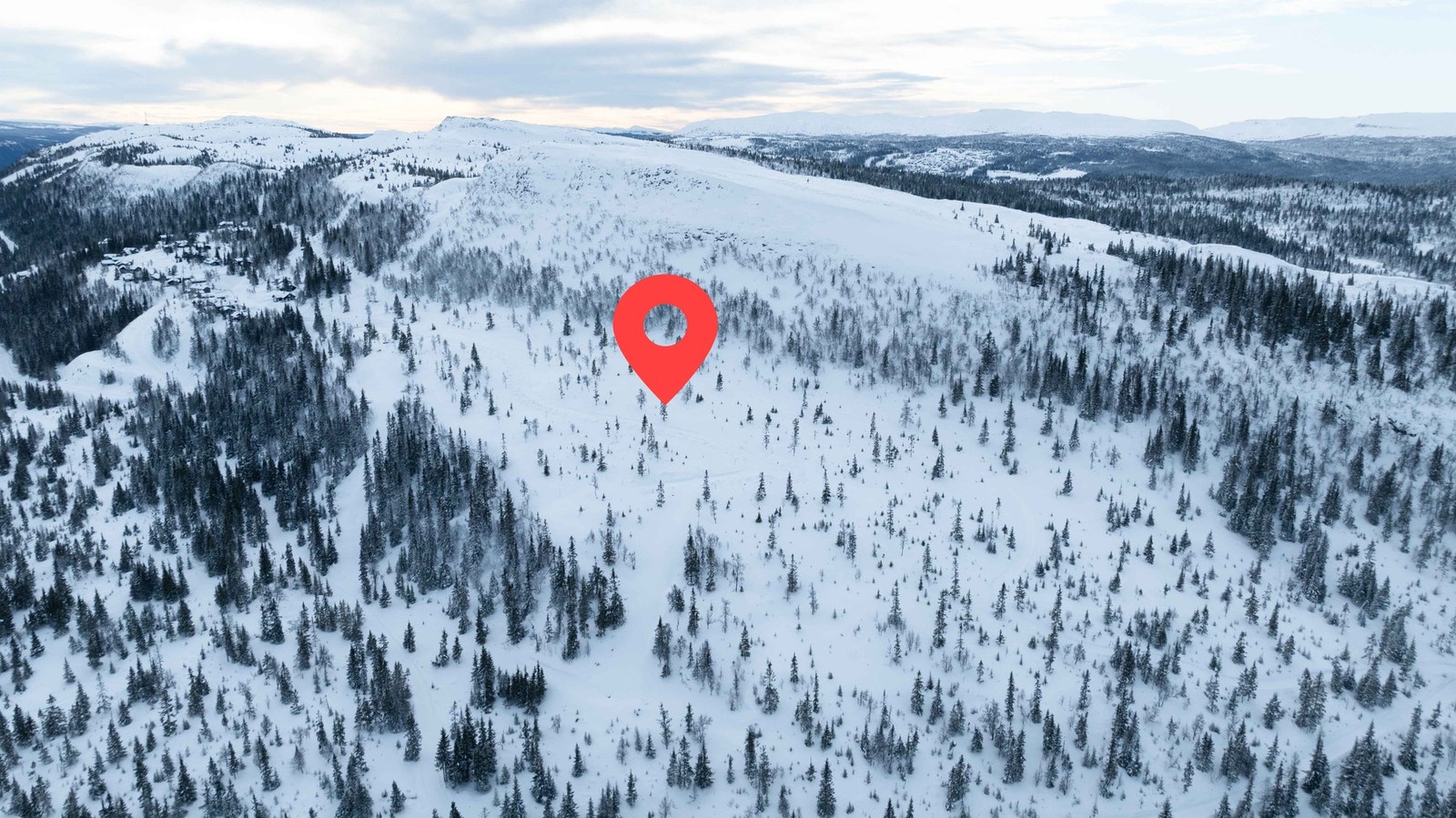 Tomteområdet markert Galleribilde