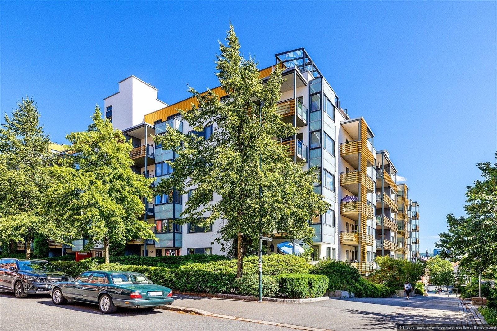 Fasaden på sommeren. Galleribilde