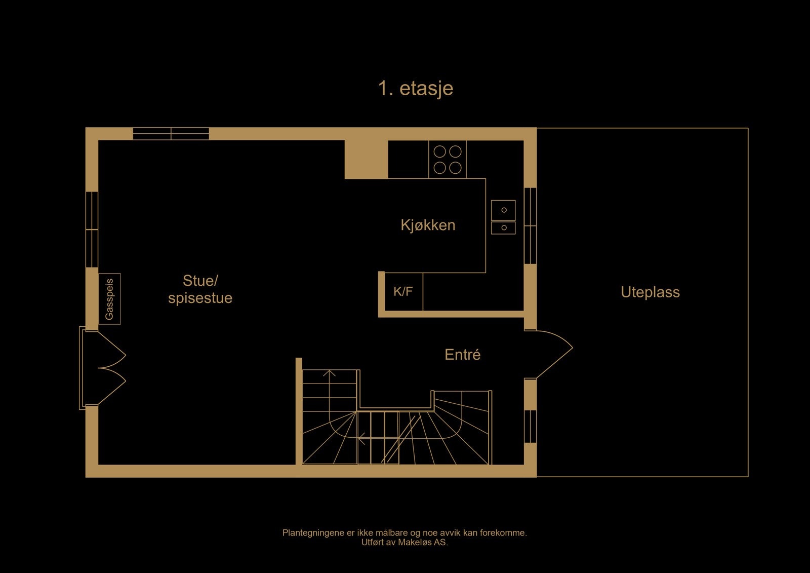 Plantegning 1. etasje (illustrasjon, avvik kan forekomme) Galleribilde