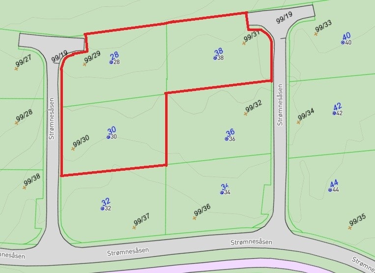 Tre tomter til salg: 28, 30 og 38 Galleribilde