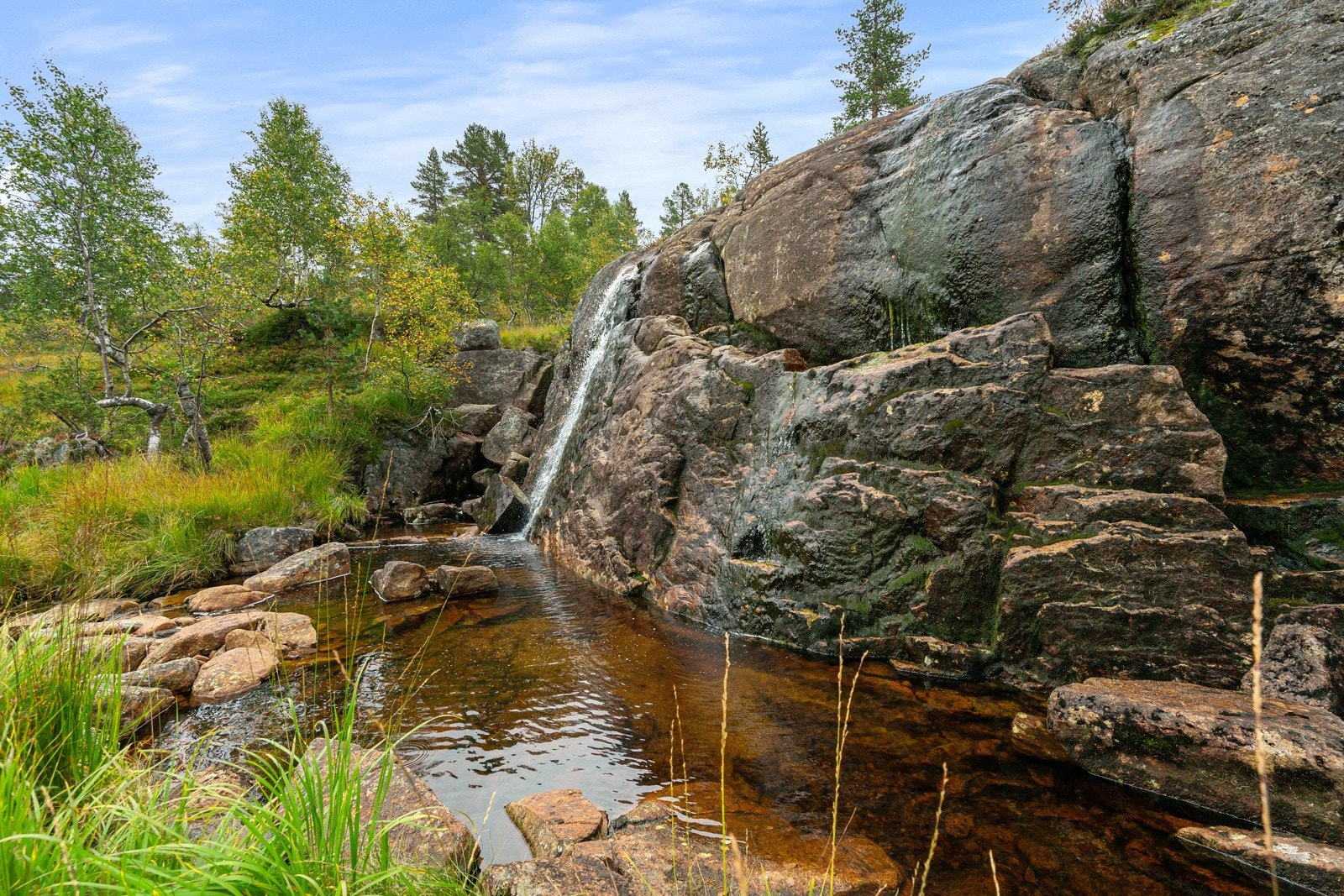 Badekulp noen få meter fra hytten Galleribilde