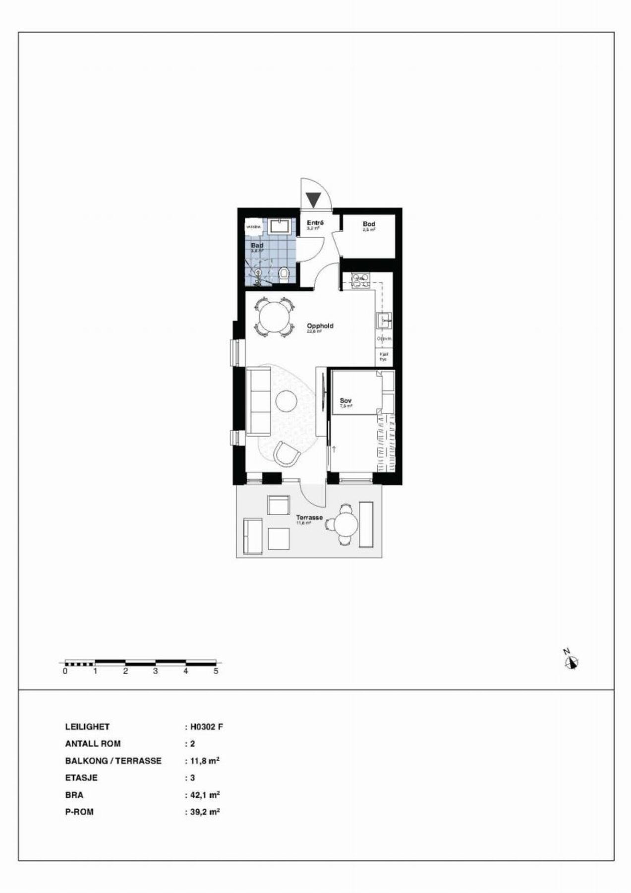 Planløsningen gir en god romfølelse. Galleribilde