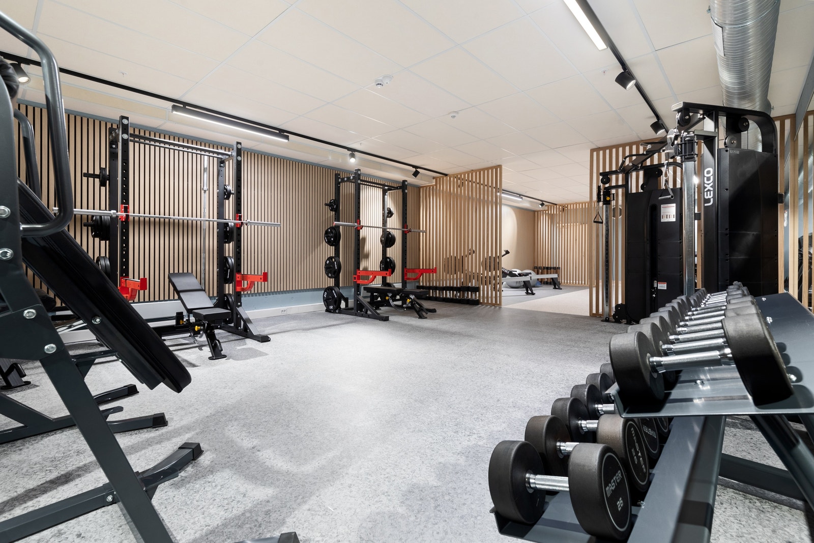 Nytt og velutstyrt, felles treningsrom til glede for alle beboerne på Dyst. Galleribilde