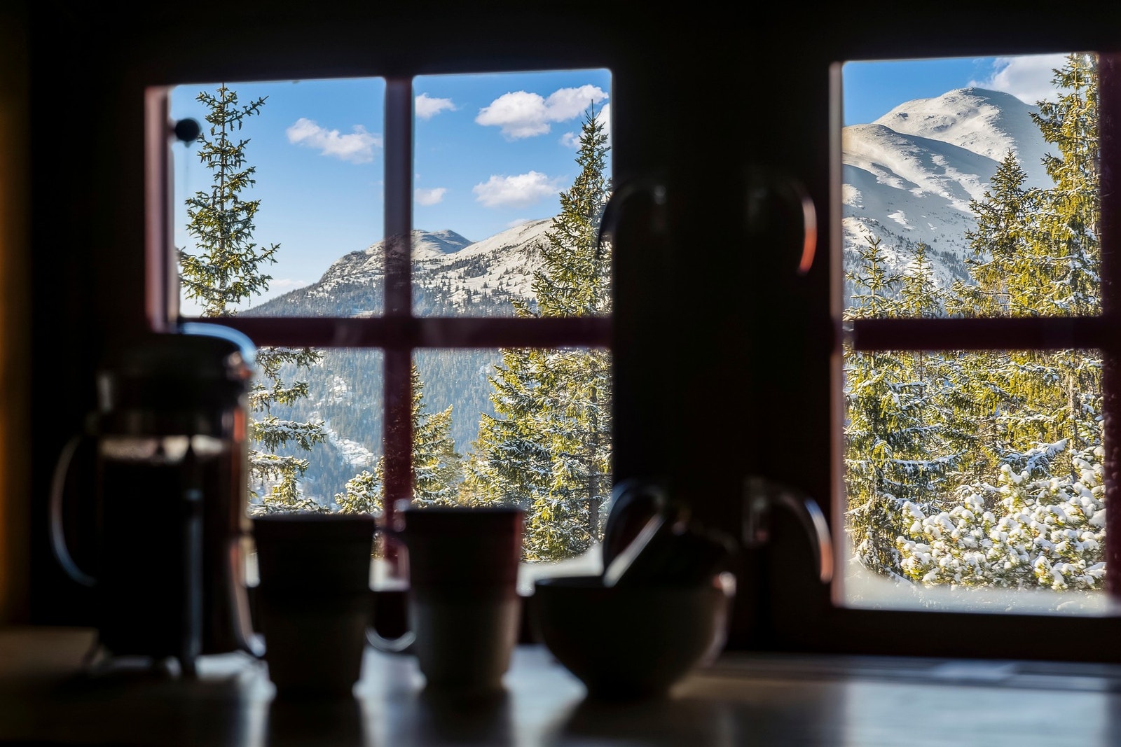 Utsikt fra kjøkken vinduet Galleribilde