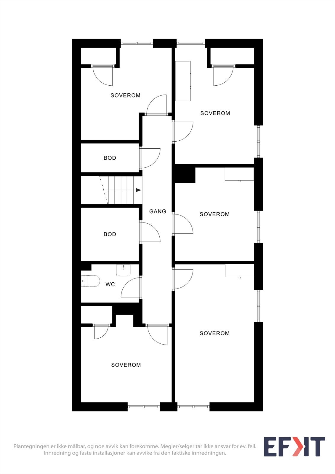 Planskisse loftetasje Galleribilde