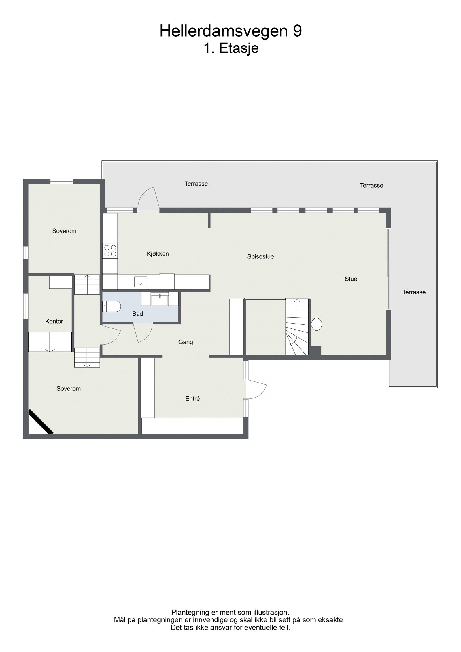 Plantegning 1.etg. Galleribilde