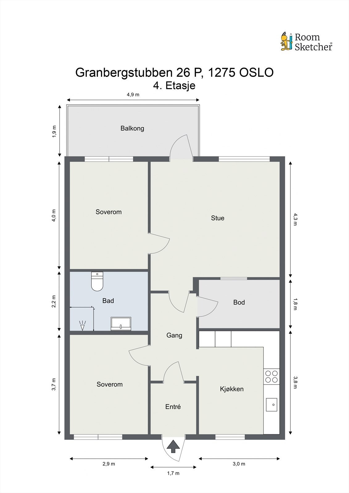 Plantegning Granbergstubben 26P Galleribilde