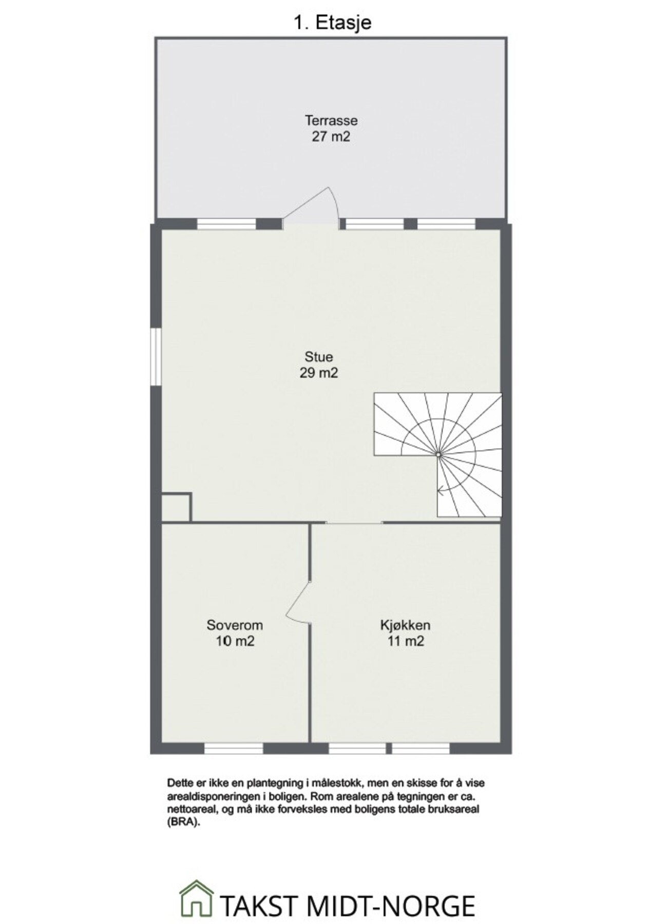 Planskisse 1. etasje. Galleribilde