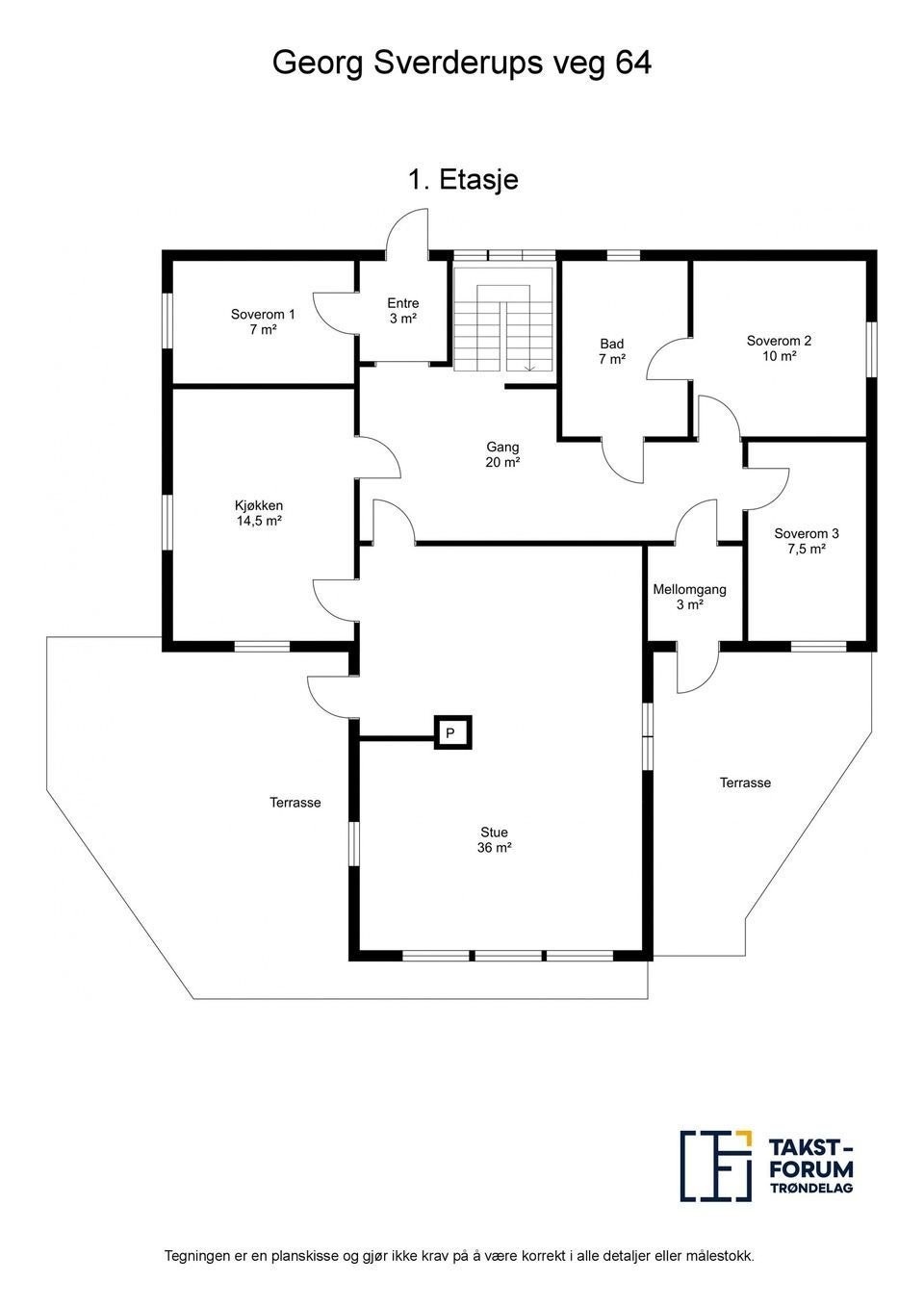 Plantegning 1.etasje Galleribilde