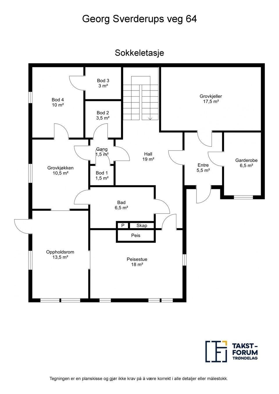 Plantegning u.etasje. Galleribilde