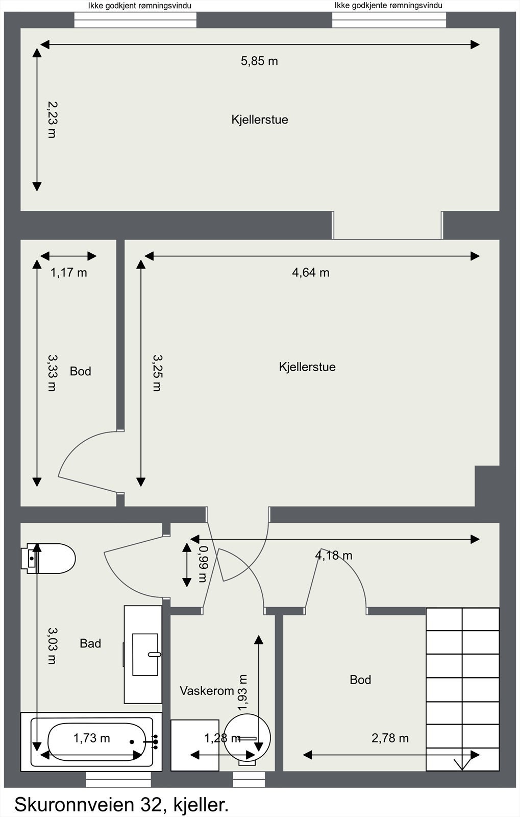 Plantegning kjeller Galleribilde
