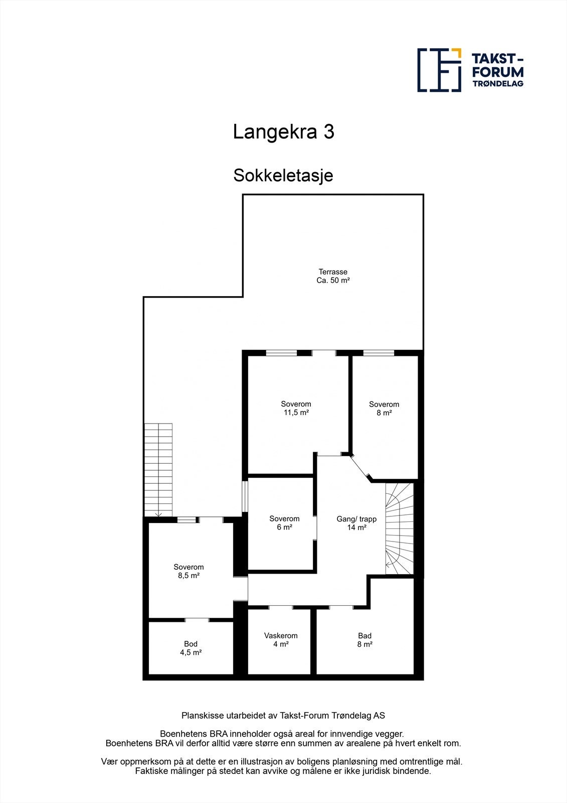 Planskisse - Sokkeletasje. Galleribilde