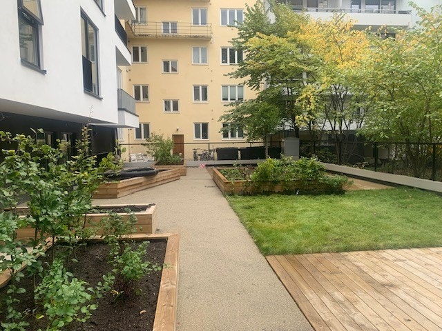 Felles lukket hage/uteplass for beboerne Galleribilde