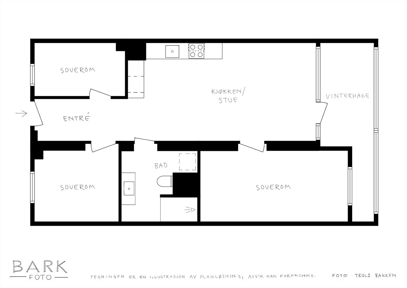 Planskisse | Eiendommen har en høy og god beliggenhet i byggets 6.etasje Galleribilde