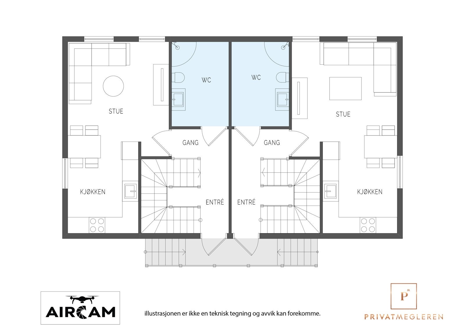 Plantegning 1 etasje. Galleribilde
