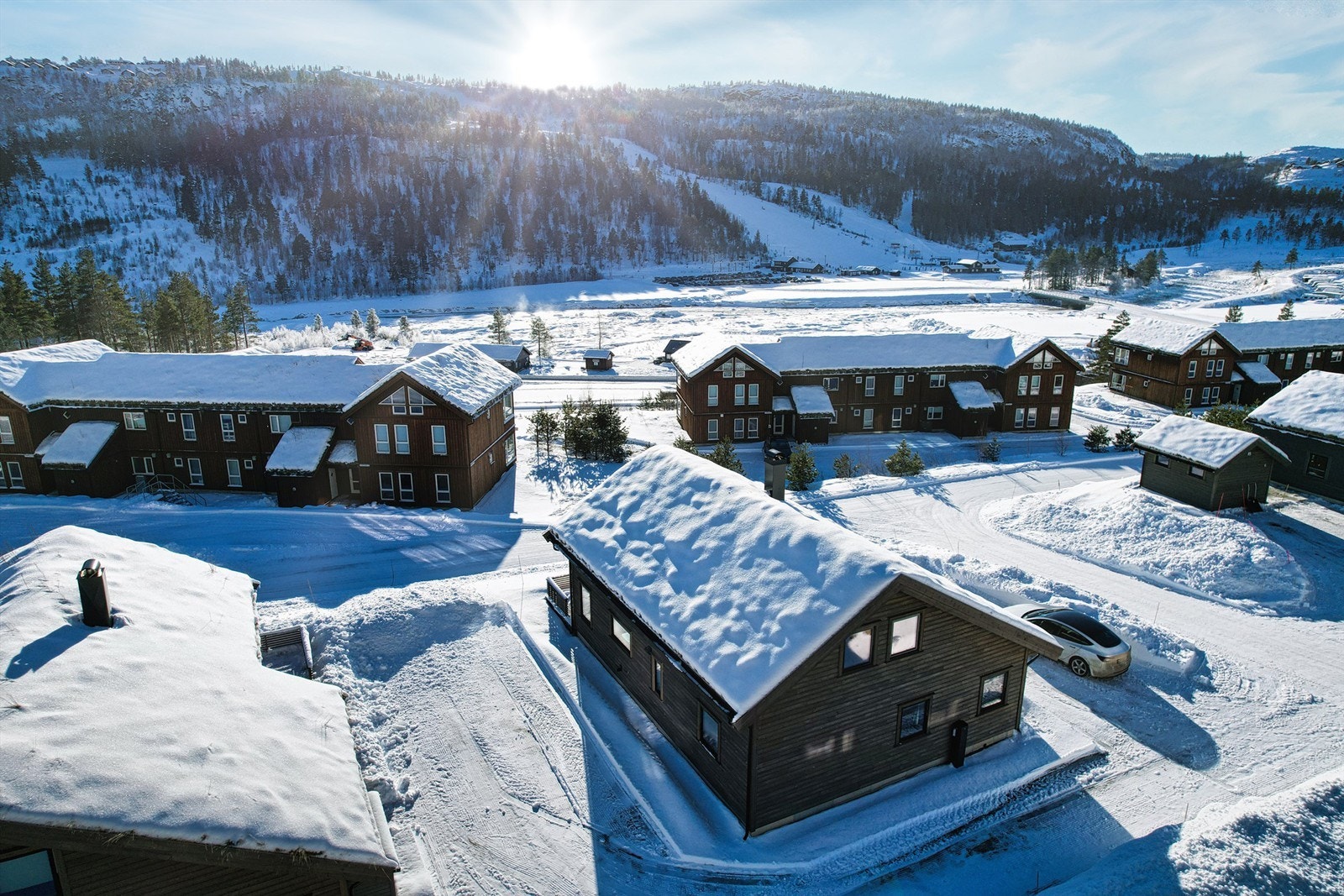 Nærheten til skisenteret. Langrennsløypa rett nedenfor. Galleribilde