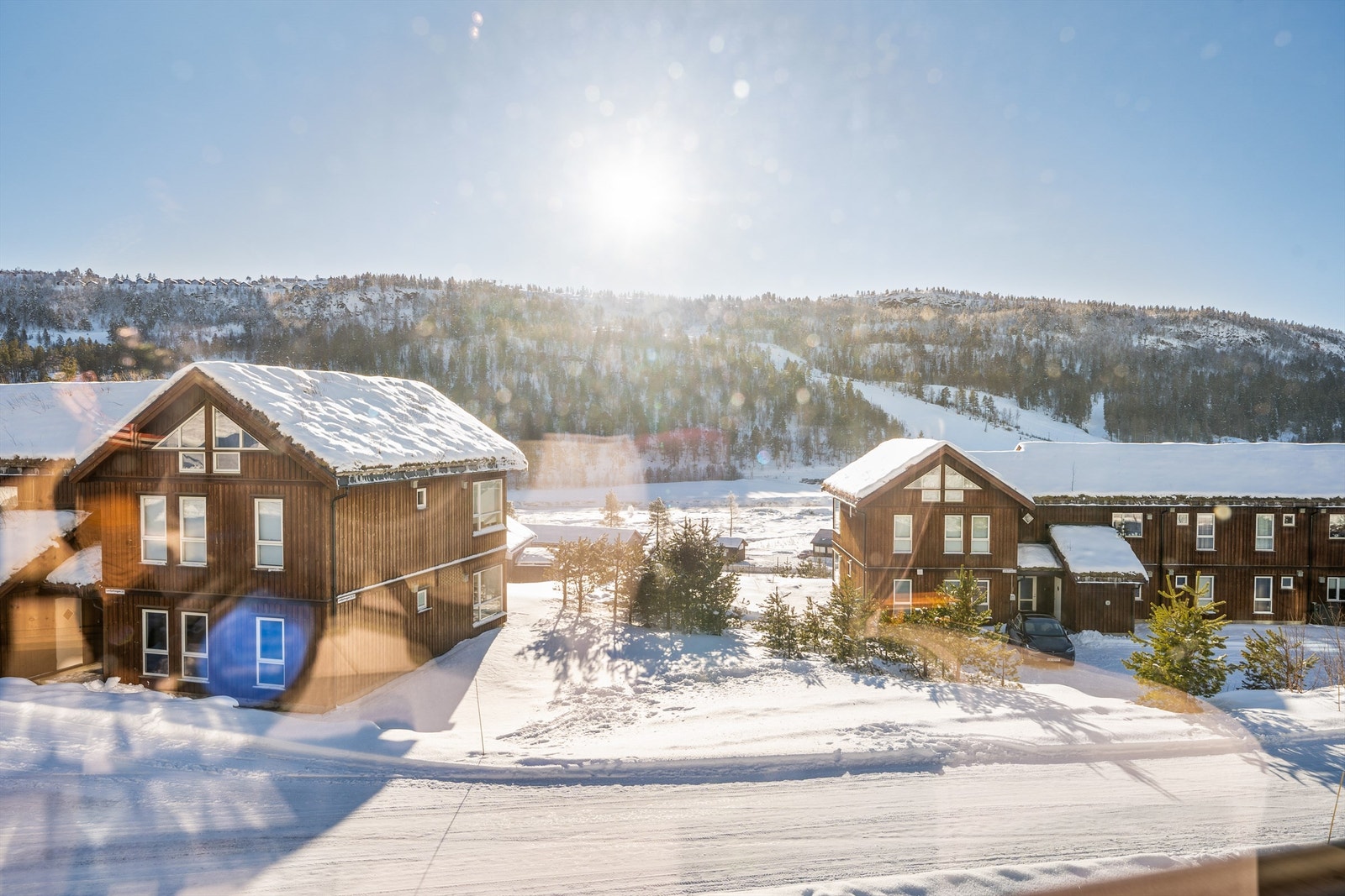 Utsikten mot skisenteret. Galleribilde
