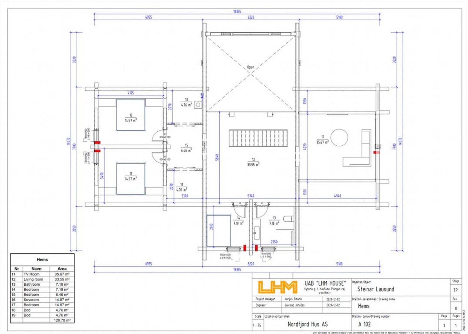 Plan Orretunet Loft.JPG Galleribilde
