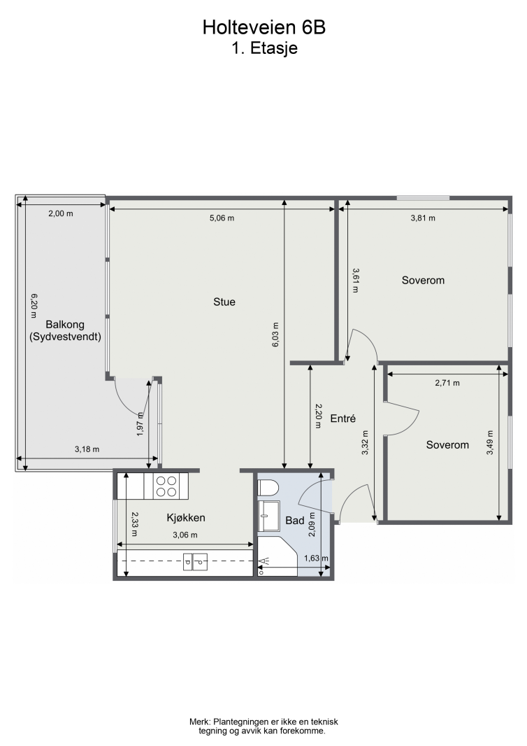 Plantegning 1. etasje. Galleribilde