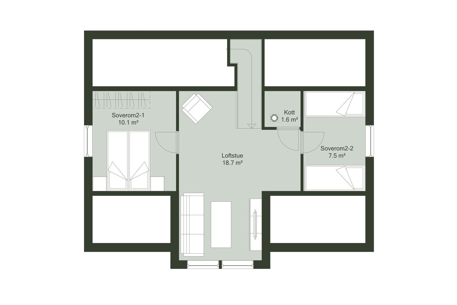Plan loft Smart 3 Galleribilde