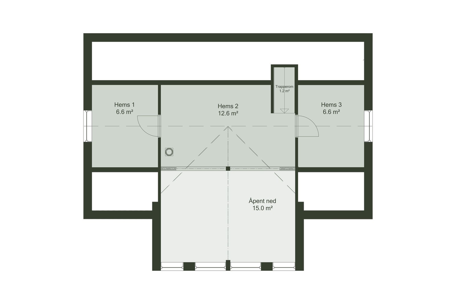Plan loft Solheim 80 Galleribilde