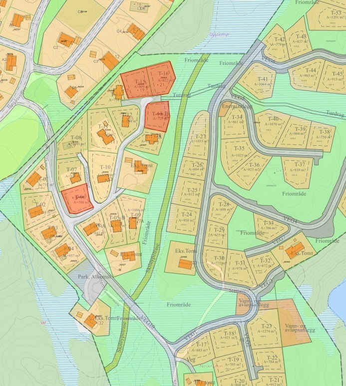 Utsnutt av plankart med tomtene markert.jpg Galleribilde