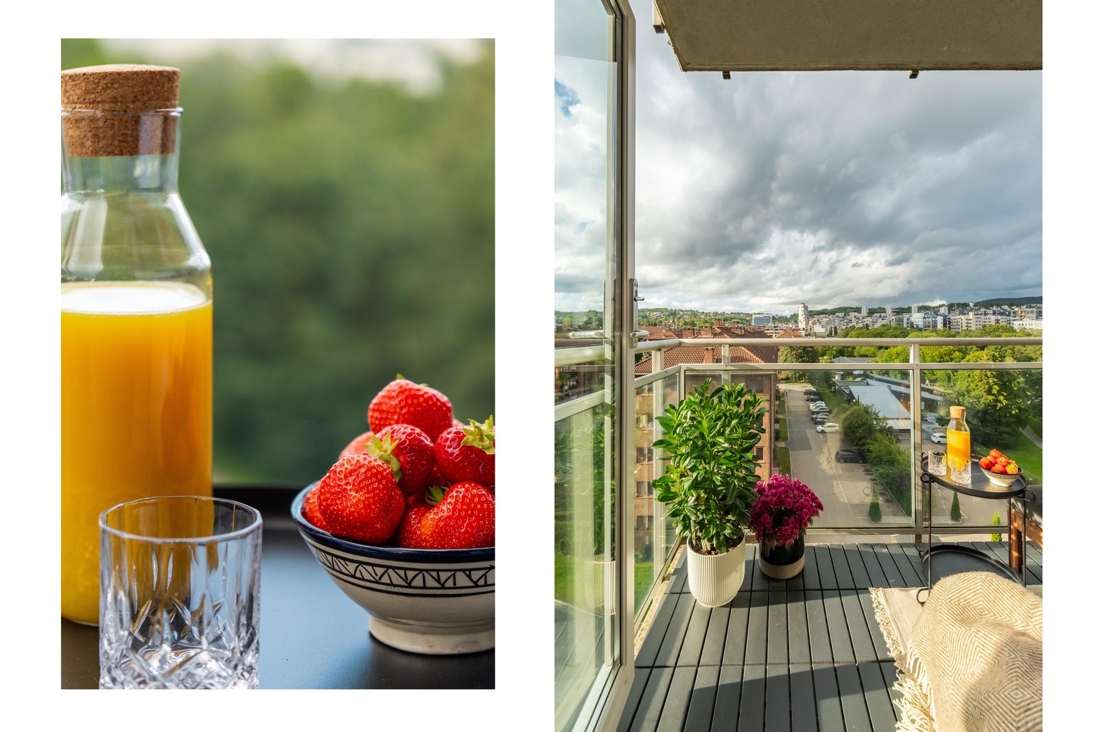 Her planla vi godt og gjorde et smart grep i fjor sommer: Det ble tatt bilder mens det fortsatt var grønt og frodig ute. Dette gjør at vi virkelig får vist fram leiligheten og området fra sin beste side. Galleribilde