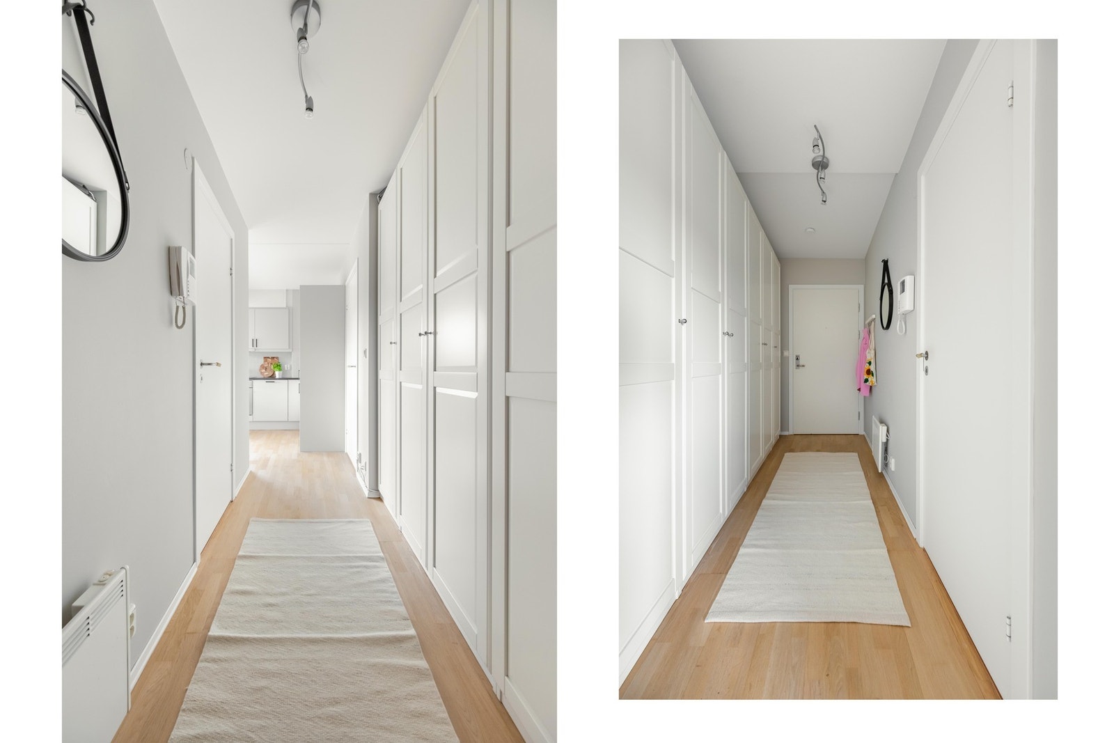 Gangen gir et godt førsteinntrykk og har generøse lagringsmuligheter i den store garderoben som medfølger. Galleribilde