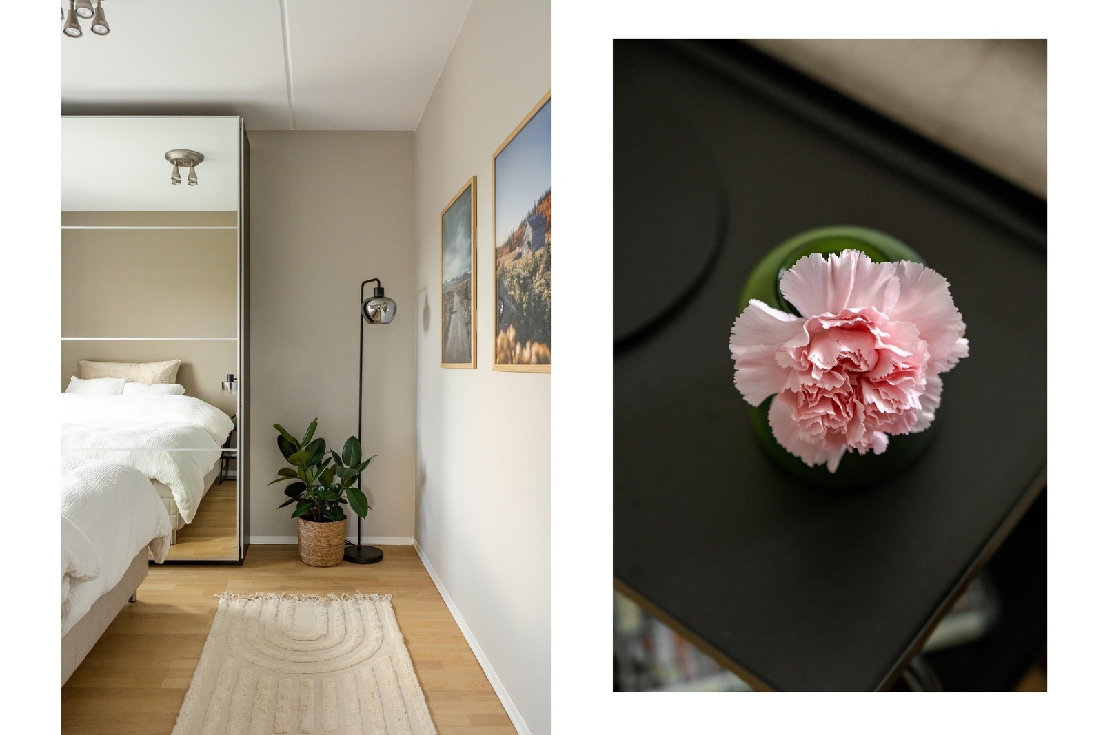 Overflatene er malt i lyse og fine fargetoner. Galleribilde