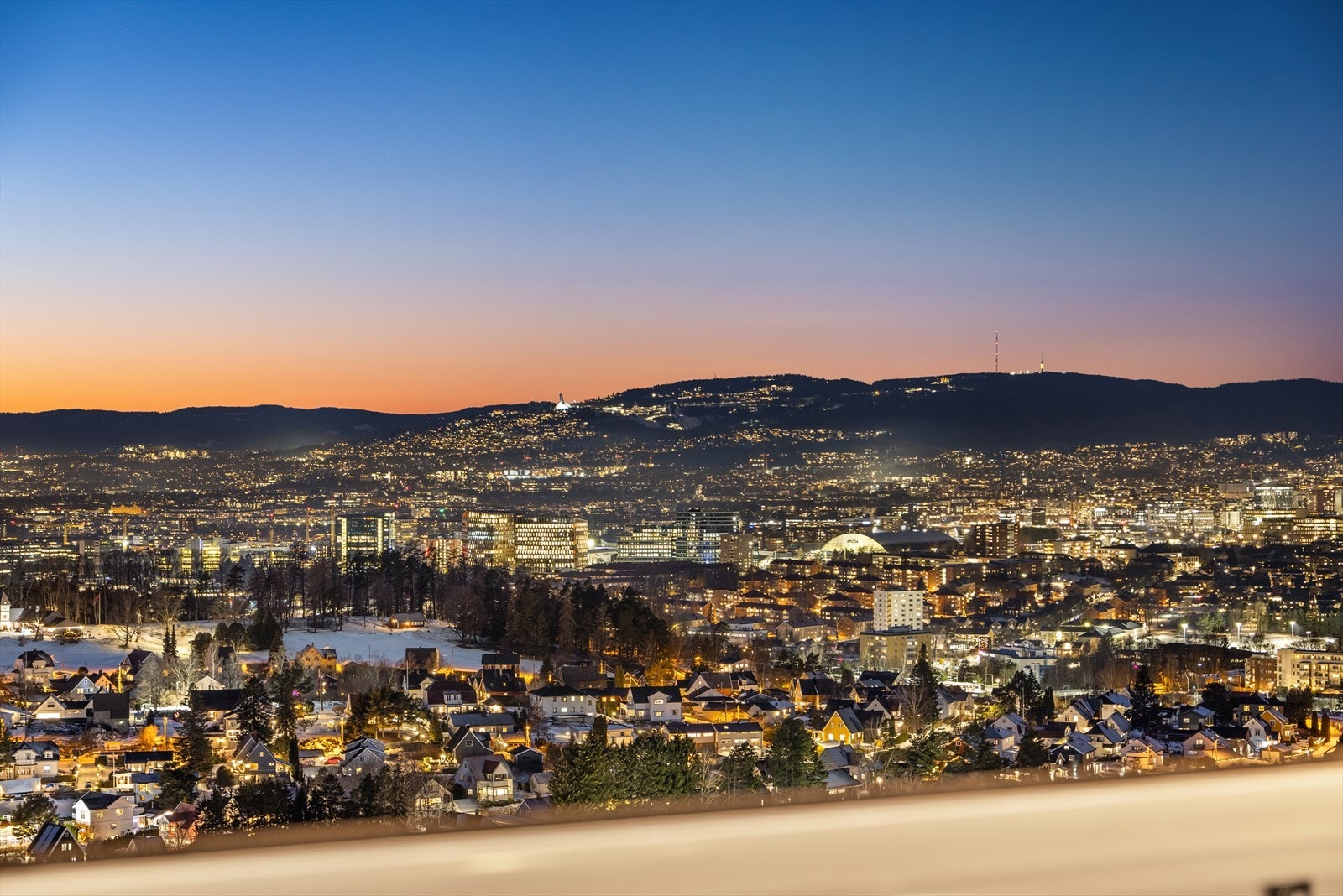 Panoramautsikt mot Oslo by, her kan du trives! Galleribilde