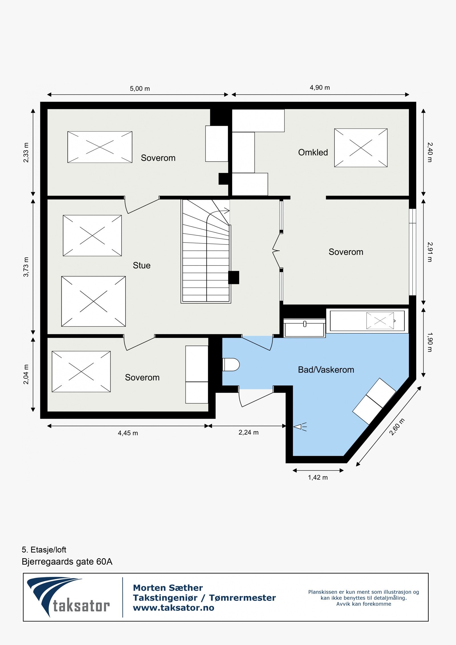 Bjerregaards gate 60A - 5. Etasje loft Galleribilde