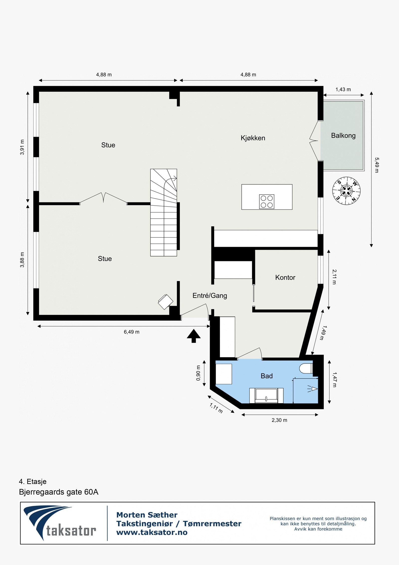 Bjerregaards gate 60A - 4. Etasje Galleribilde