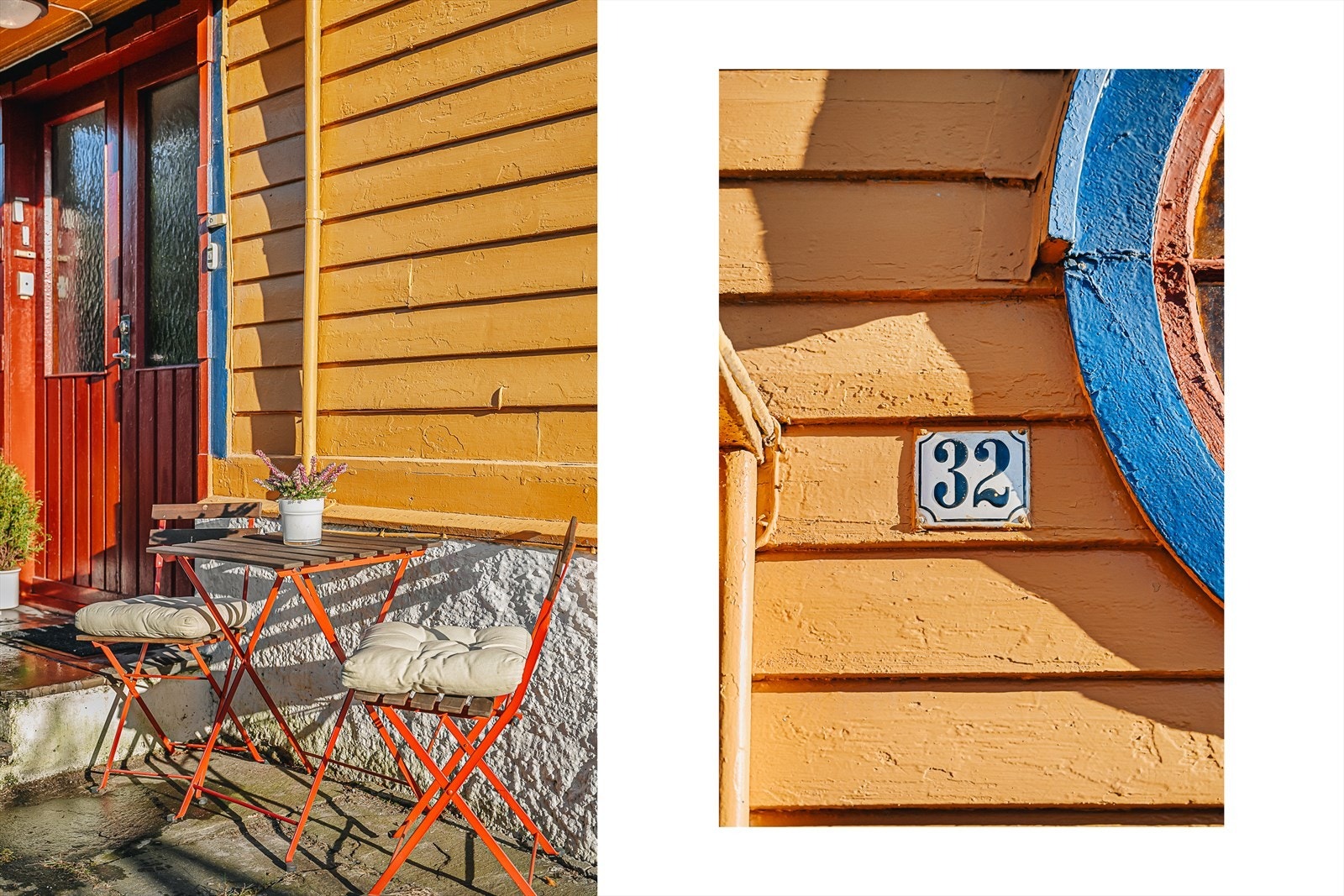 Hyggelig inngangspart. En fin solvegg for ettermiddagssolen. Galleribilde