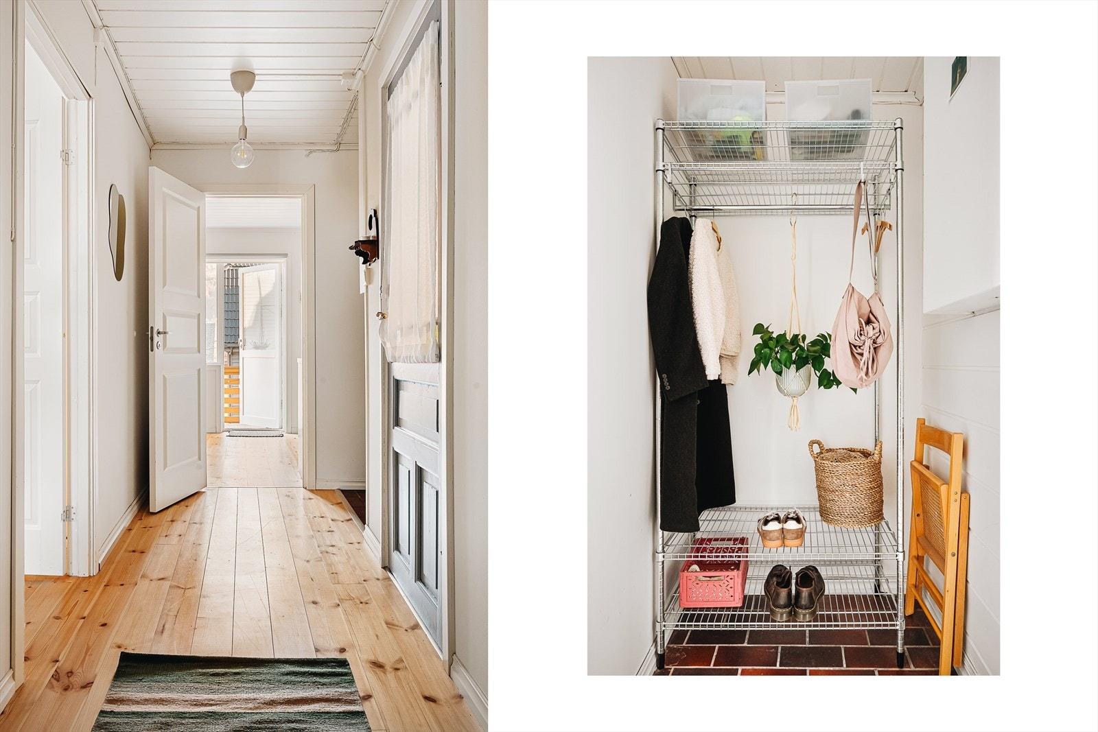 Entré med praktisk avhuk for garderobeløsning. Galleribilde