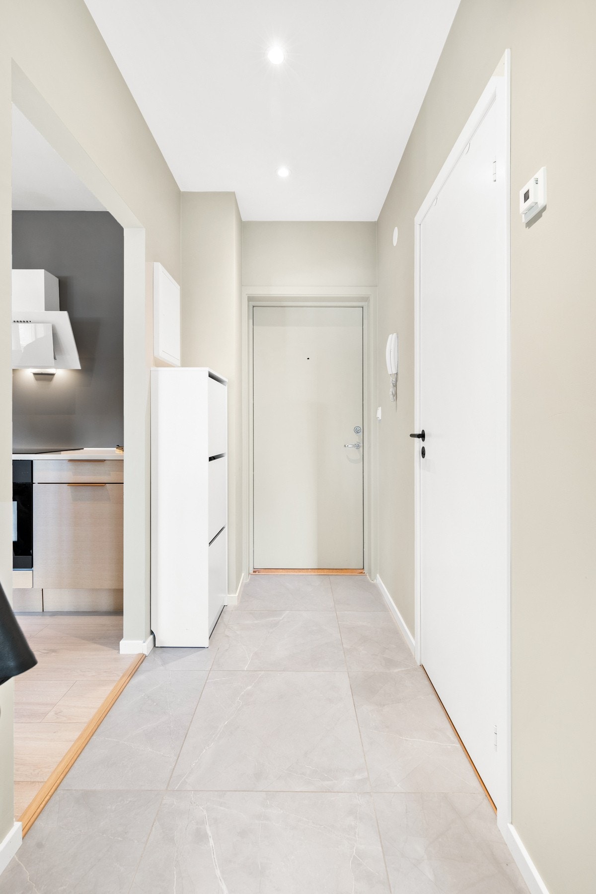 Gjennomgående sorte detaljer på dørhåndtak Galleribilde