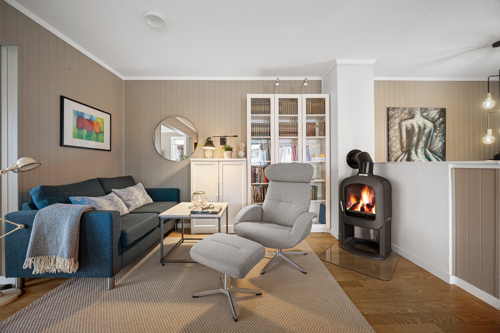 Koselig med vedfyring Galleribilde