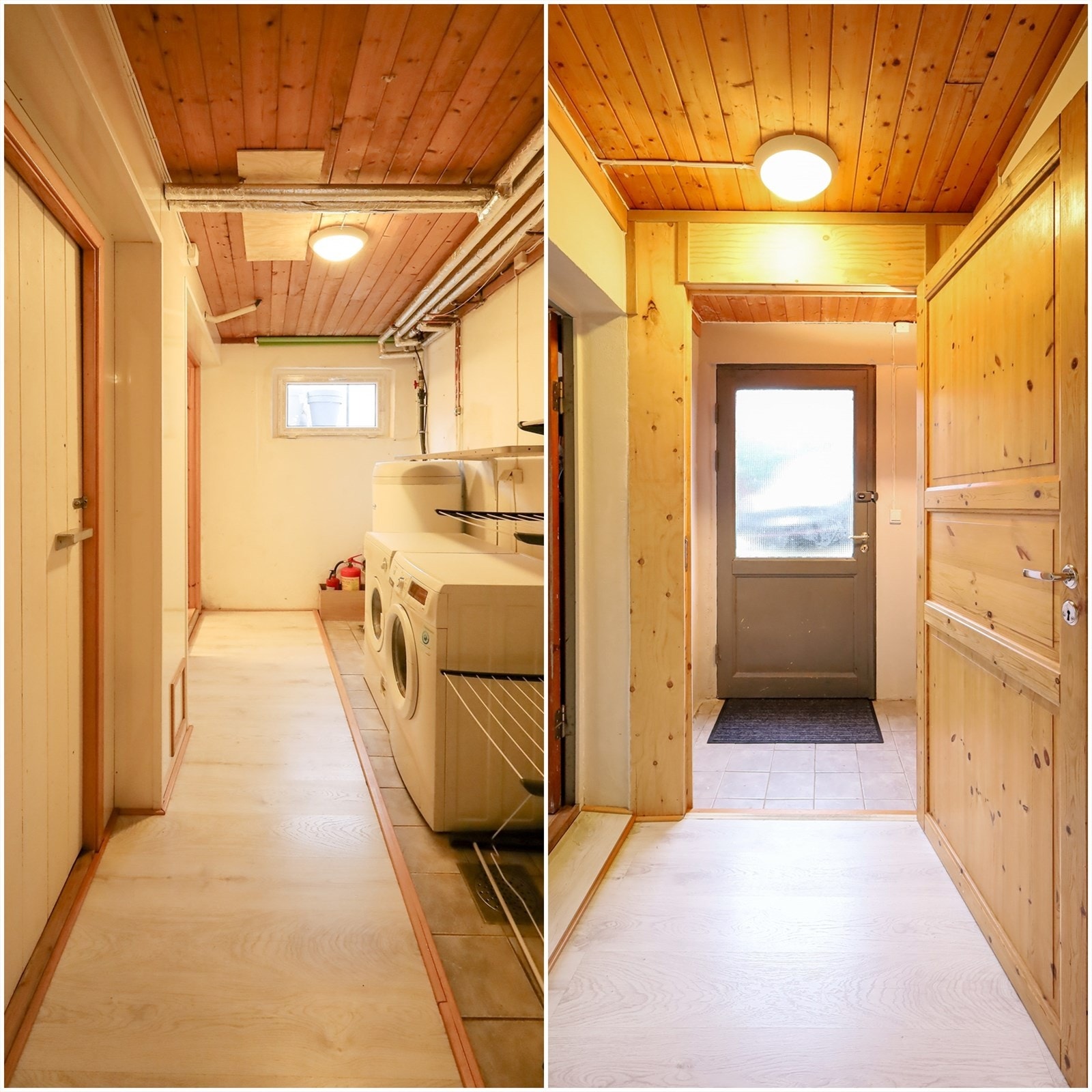 God plass til vaskemaskin/tørketrommel, og egen utgang til hage. Galleribilde