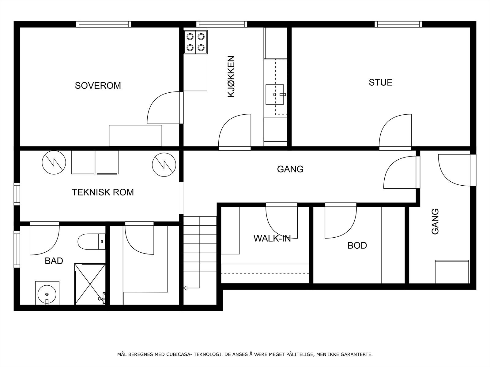 Plantegning underetasje Galleribilde