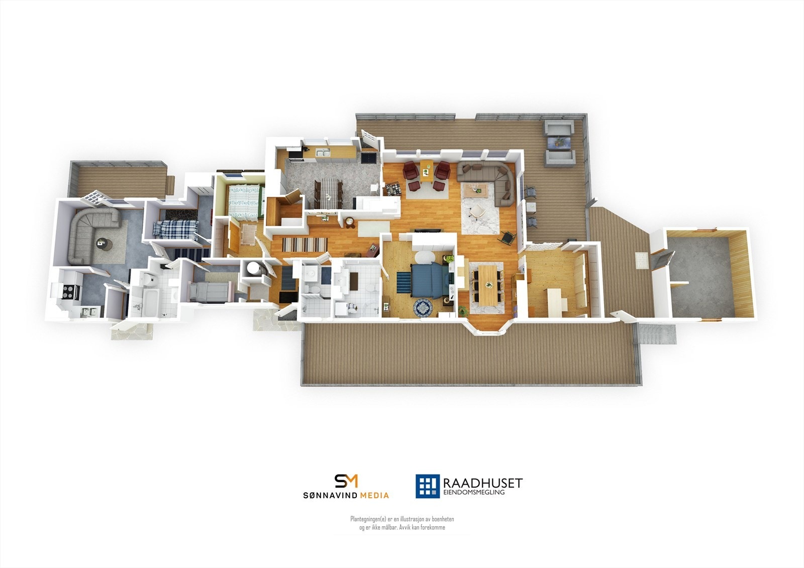 3D Plantegning Galleribilde