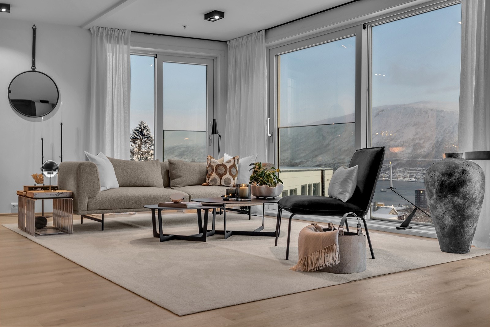 Skyvedører i stue Galleribilde