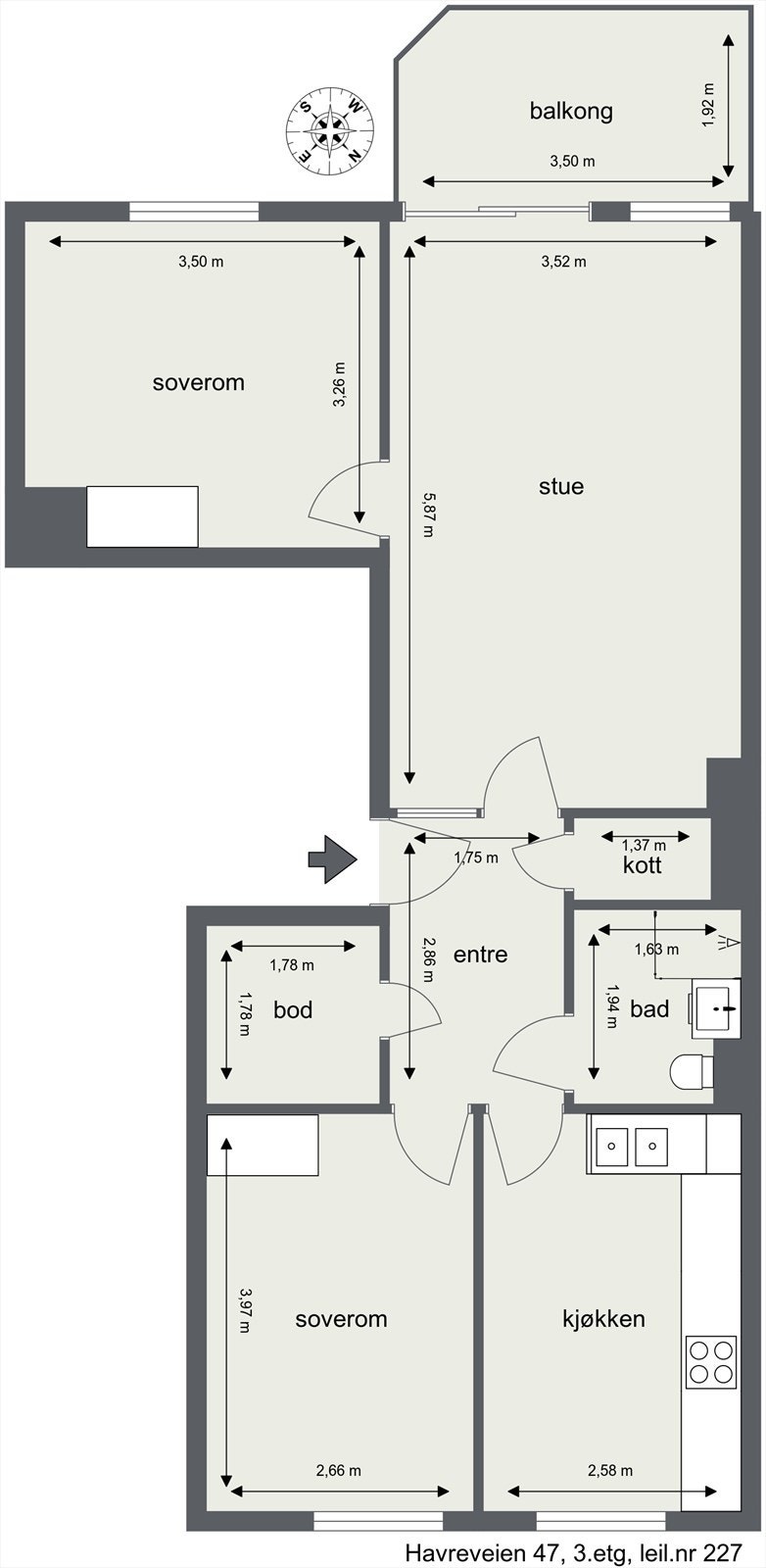 Plantegning Galleribilde