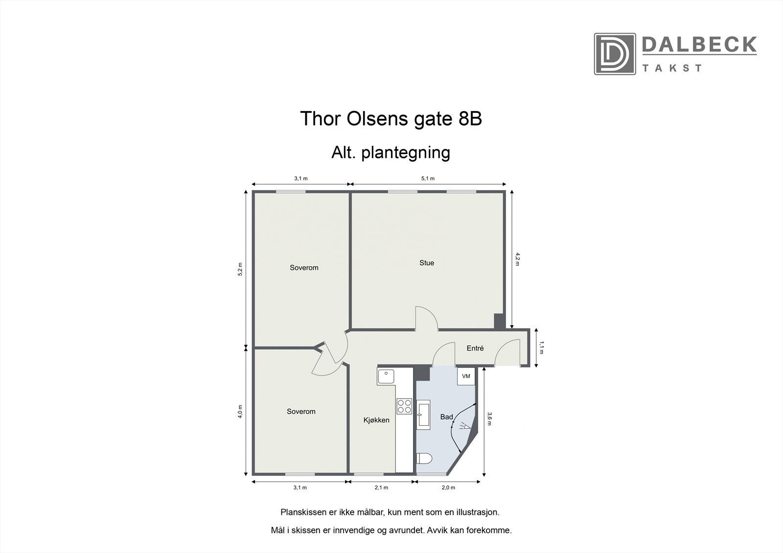 Dette er den opprinnelige løsningen med stor stue og 2 gode soverom. Galleribilde