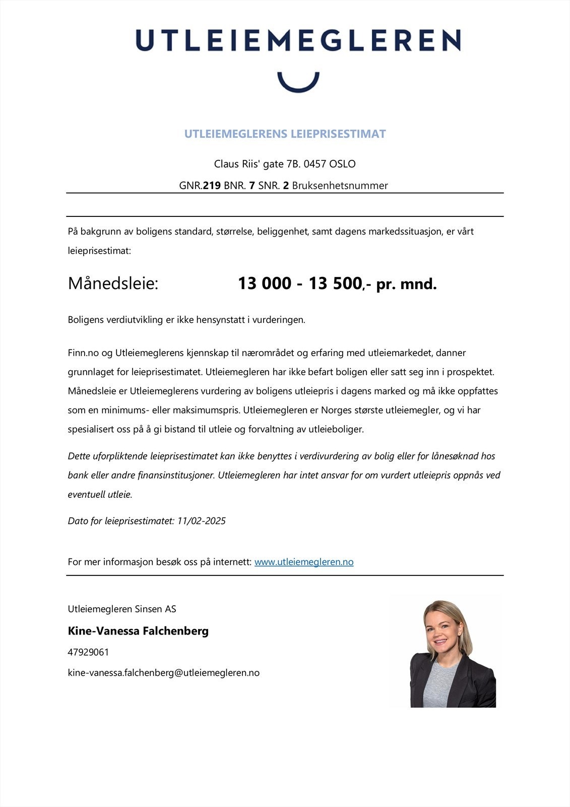 Leievurdering fra Utleiemegleren Galleribilde