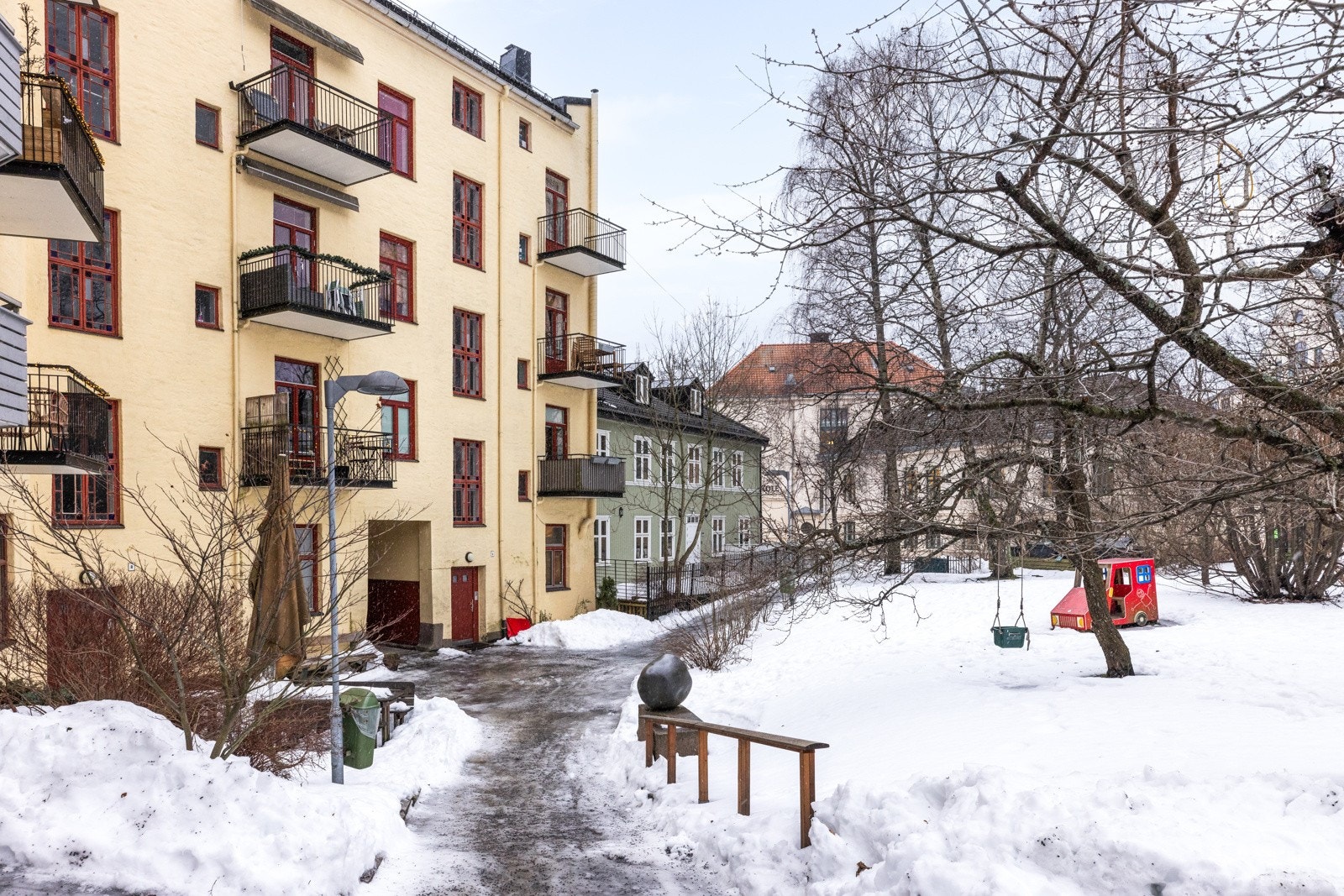 Borettslaget har svært hyggelige fellesområder. Galleribilde