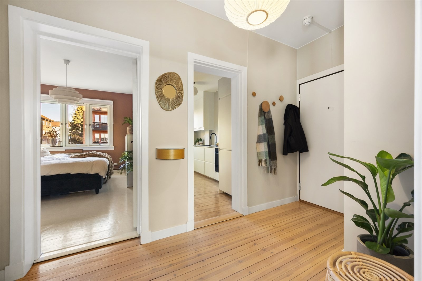 Gangen har en sentral plassering med god tilknytning til alle rom. Galleribilde