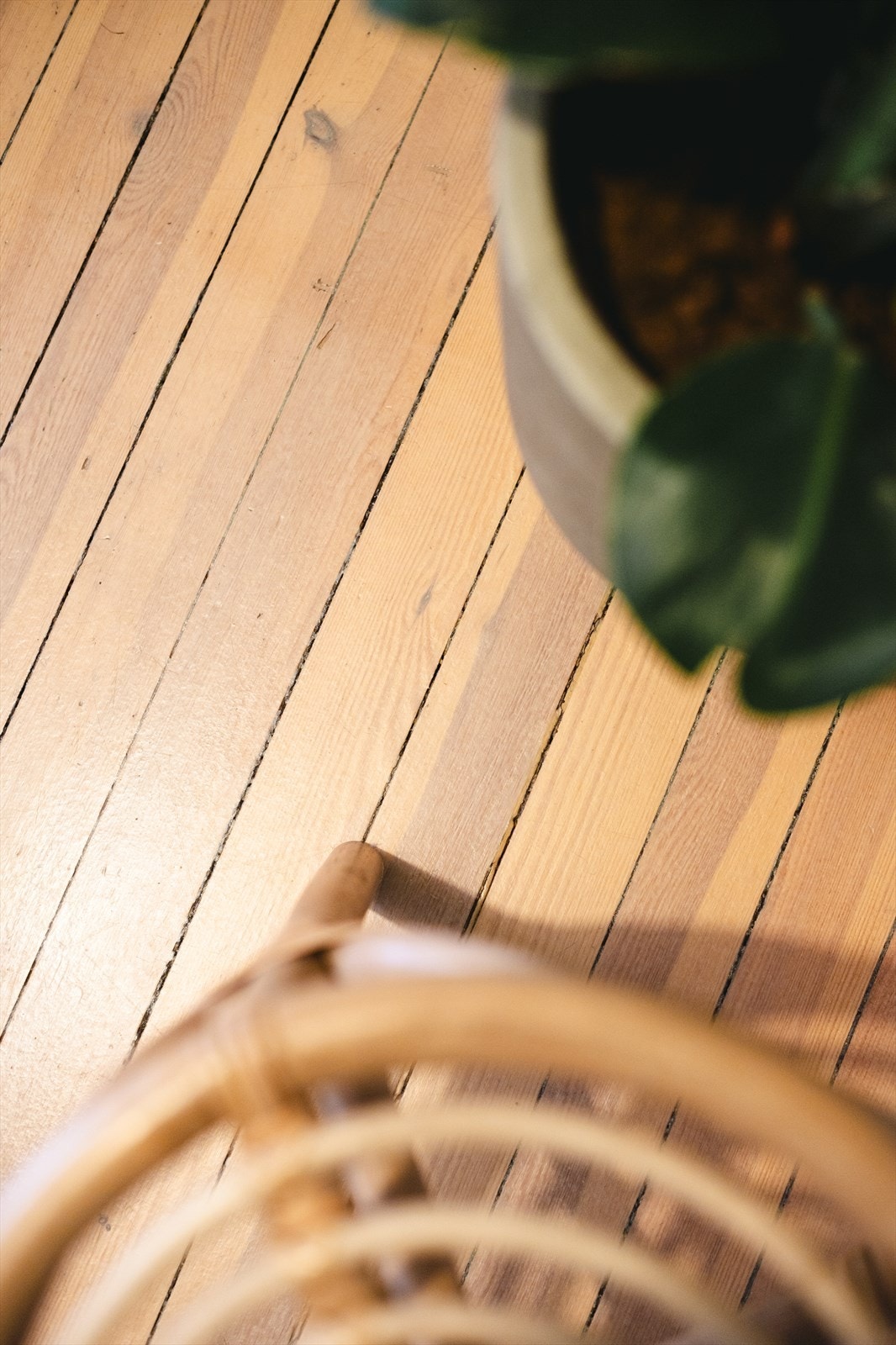 Det originale tregulvet er godt bevart, og er en sjarmerende detalj i boligen. Galleribilde