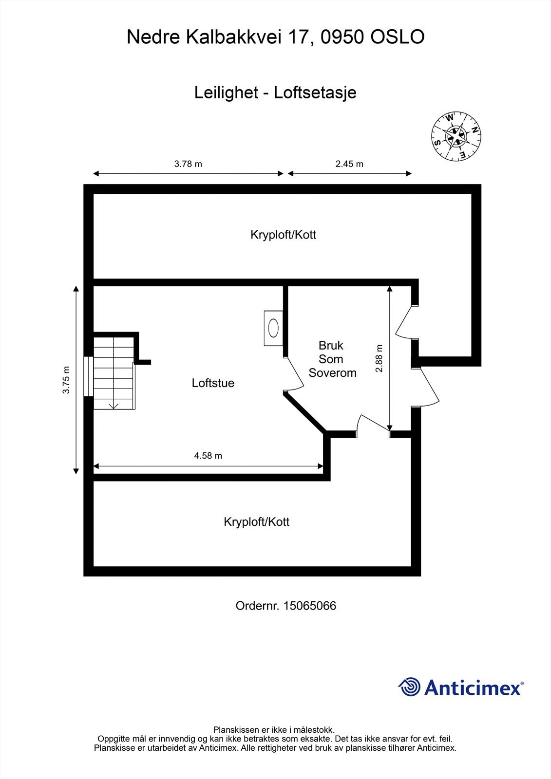 Plantegning - Loft Galleribilde
